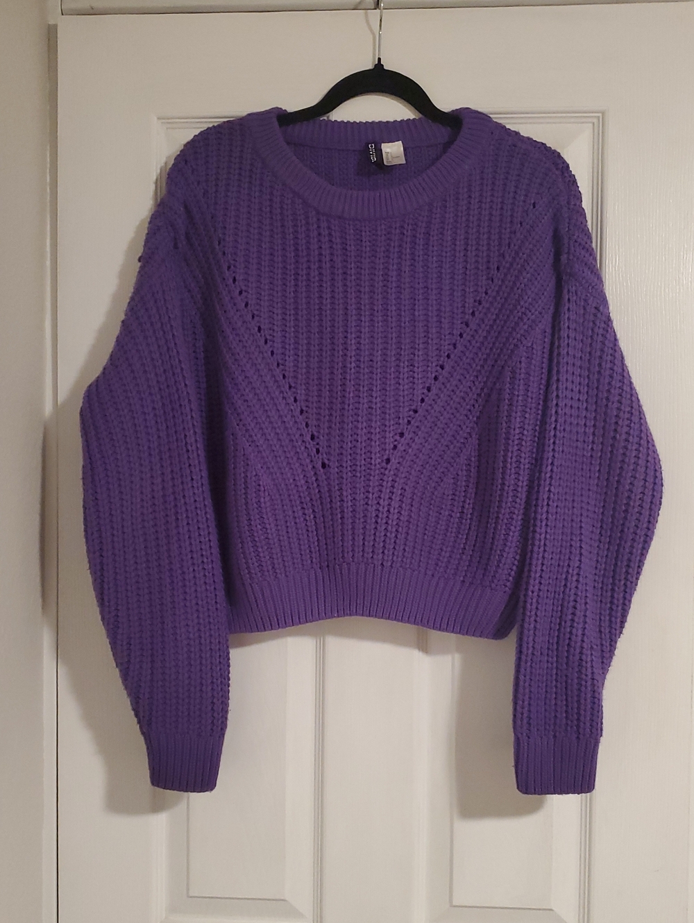 H&M Purple Chunky Crewneck Sweater